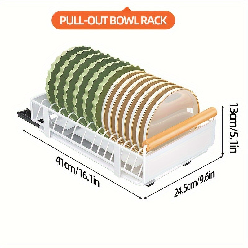 Pull-Out Cabinet Organizer • High-Quality Carbon Steel Storage Rack • Under-Sink Spice & Utensil Holder • Bowl & Plate Rack • Single Cabinet Organizer