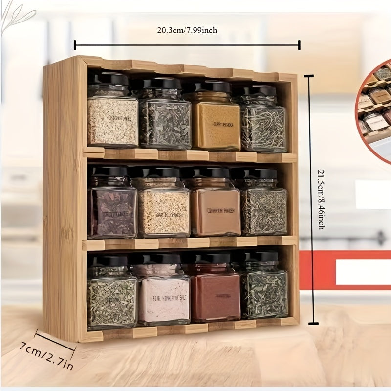 Multi-Layer Spice Storage Rack Spice Bottle, Household Multi-Functional Condiment Storage Rack Set, 25pcs (12 Lids, 12 Bottles, 1 Storage Rack), Airtight Jar, 50Ml\u002F1.7Oz
