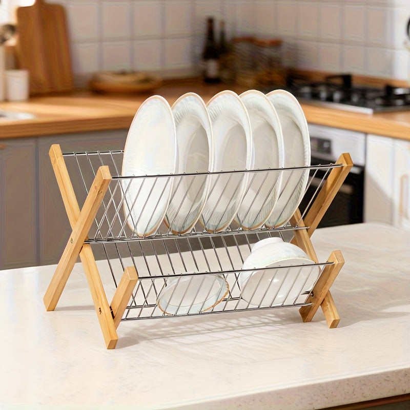 Multi-Layer Foldable Drain Bowl Rack