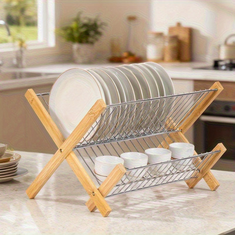 Multi-Layer Foldable Drain Bowl Rack