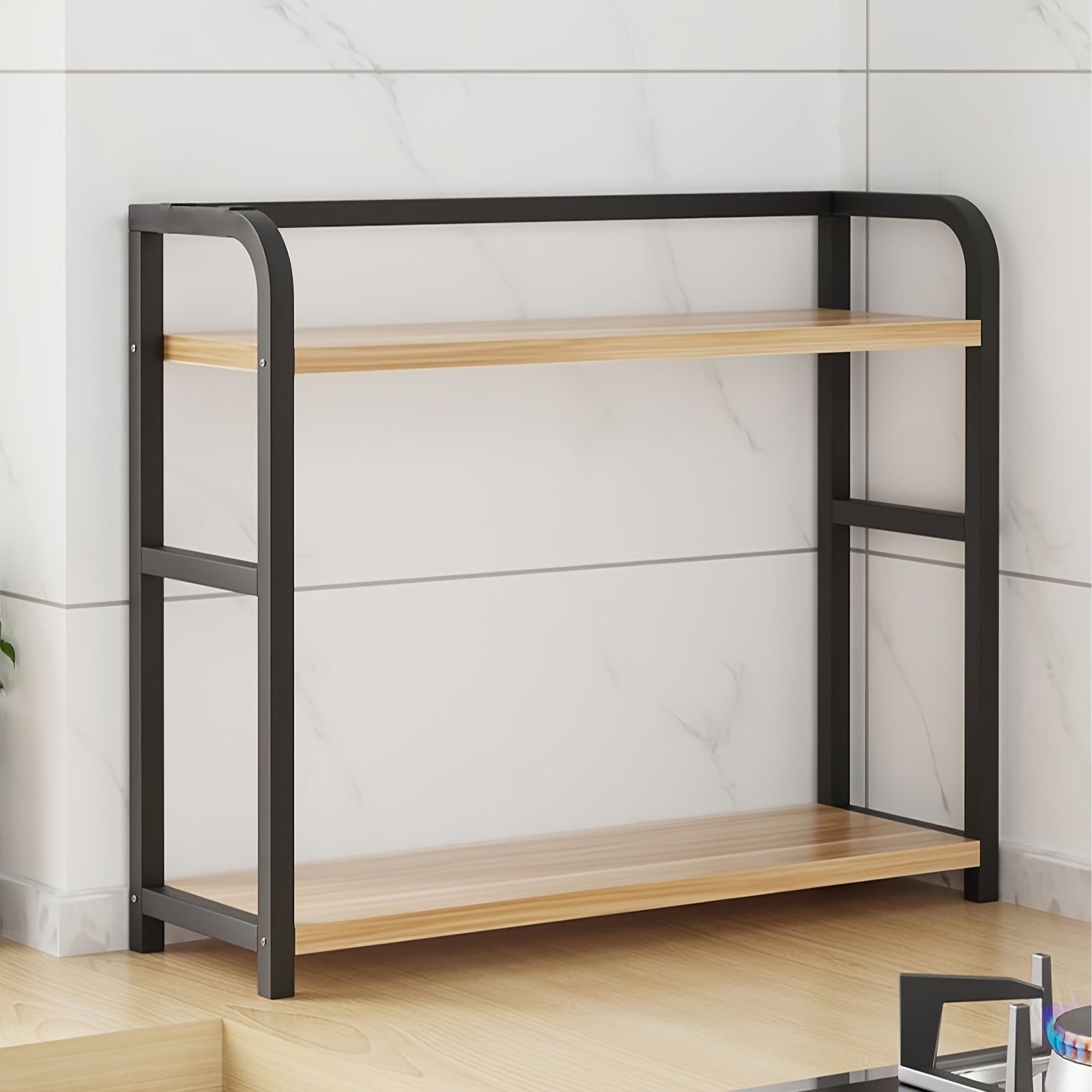 1pc kitchen storage rack, multi-layer desktop spice storage rack, cabinet cubic off-surface rack, home organization and storage solution