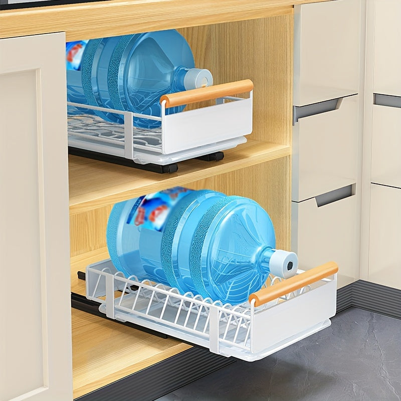 Pull-Out Cabinet Organizer • High-Quality Carbon Steel Storage Rack • Under-Sink Spice & Utensil Holder • Bowl & Plate Rack • Single Cabinet Organizer
