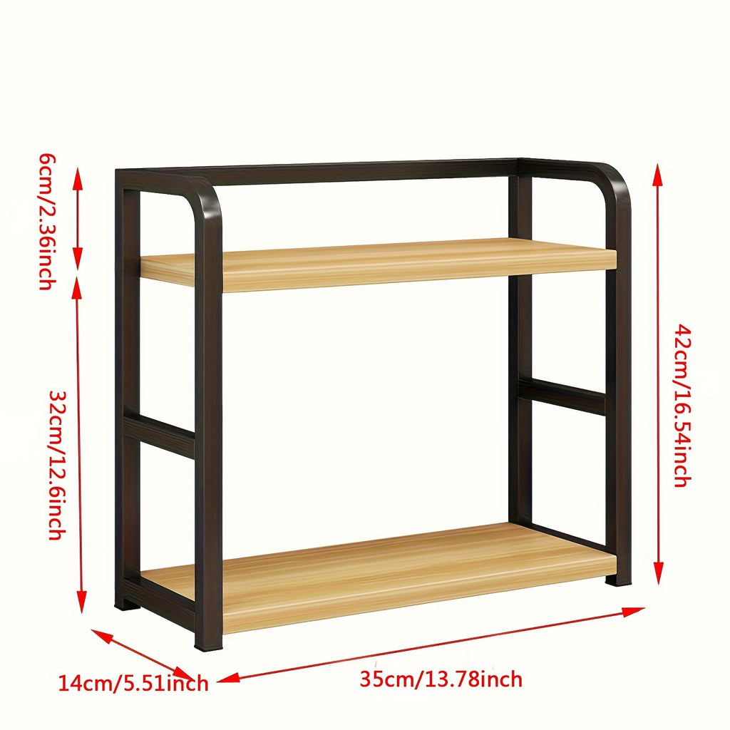 1pc kitchen storage rack, multi-layer desktop spice storage rack, cabinet cubic off-surface rack, home organization and storage solution