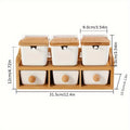 Seasoning Box Set Scandinavian Minimalist Seasoning Box Set Home Spice Jars Ceramic Condiment Bottles Storage Container Kitchen White Rack with Shelf