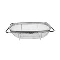 1pc Adjustable Stainless Steel Sink Colander | Multifunctional Vegetable and Fruit Washing Basket with Drain Rack, Strainer, and Kitchen Additions - Space-Saving, Easy to Clean, and Durable Kitchen Gadget by Eatscotta