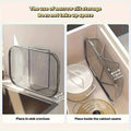Collapsible Expandable Sink Basket, Heavy-Duty 304 Stainless Steel, Dish Drainer & Vegetable Washing Bin with Drain Holes, Multi-Functional Storage Rack for Fruits Pasta Rice, Space-Saving for Small Kitchens, with Telescopic Pole