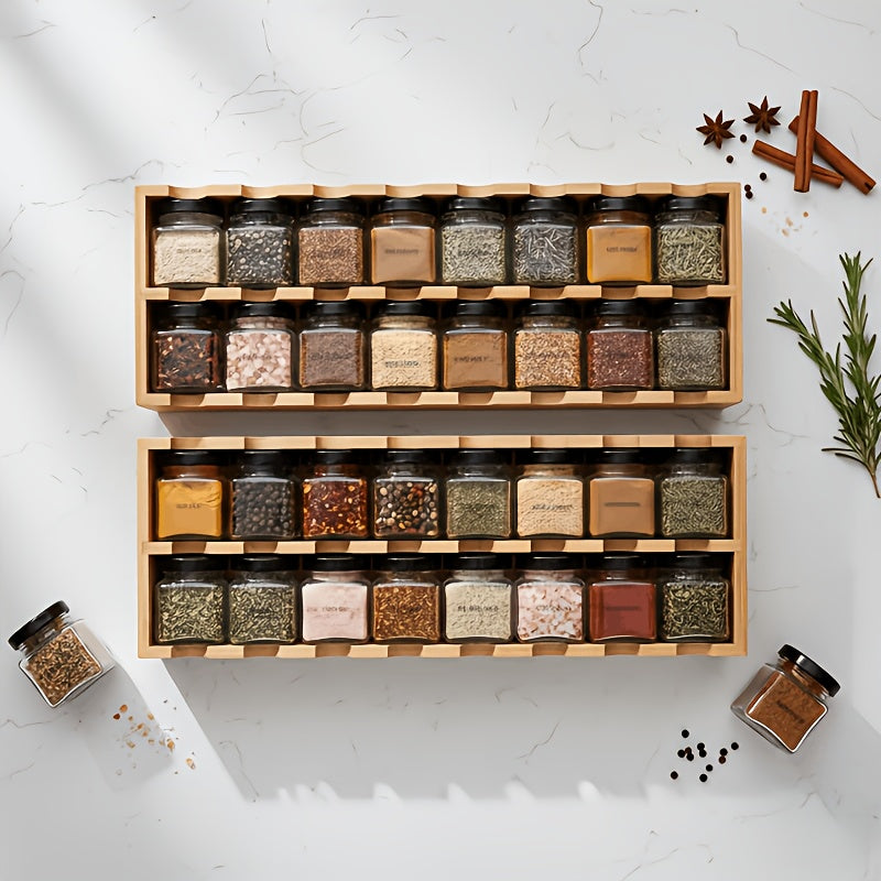 Multi-Layer Spice Storage Rack Spice Bottle, Household Multi-Functional Condiment Storage Rack Set, 25pcs (12 Lids, 12 Bottles, 1 Storage Rack), Airtight Jar, 50Ml\u002F1.7Oz