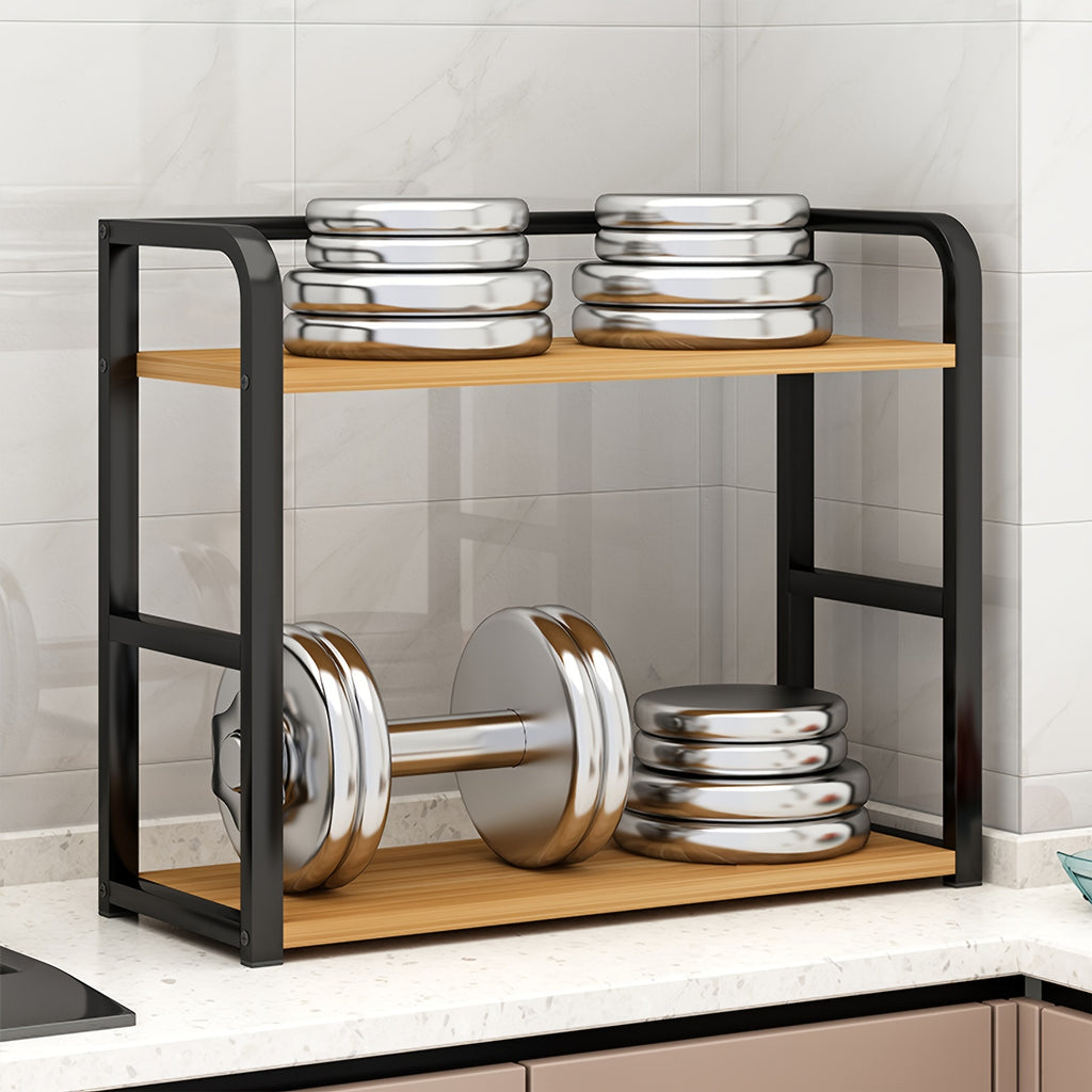 1pc kitchen storage rack, multi-layer desktop spice storage rack, cabinet cubic off-surface rack, home organization and storage solution