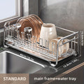 Stainless Steel Drying Rack 304 Stainless Steel | Space-Saving Kitchen Drying Rack | Multifunctional Sink Organizer, Bowl Dish Cutlery Cup Draining Rack, Essential Countertop Utensil