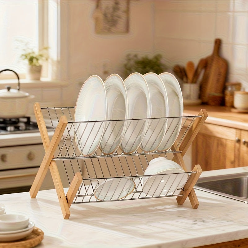 Multi-Layer Foldable Drain Bowl Rack