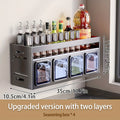 Set of Spice Storage That Can Be Mounted on The Wall - Made of Stainless Steel, Featuring Containers for Seasonings, Spice Boxes, And Shelves Suitable for Kitchens And Dining Areas